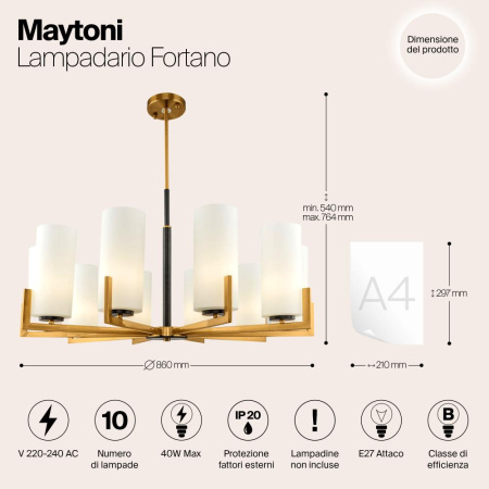 Люстра Maytoni MOD089PL-10BS