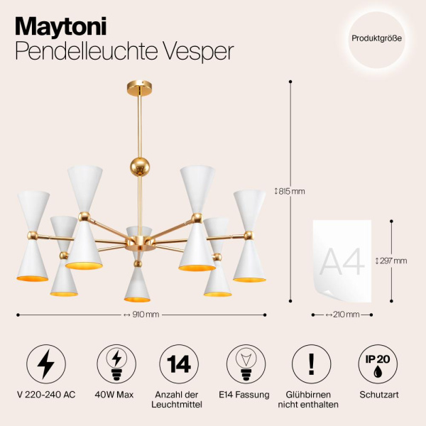 Подвесной светильник Maytoni MOD108PL-14WG