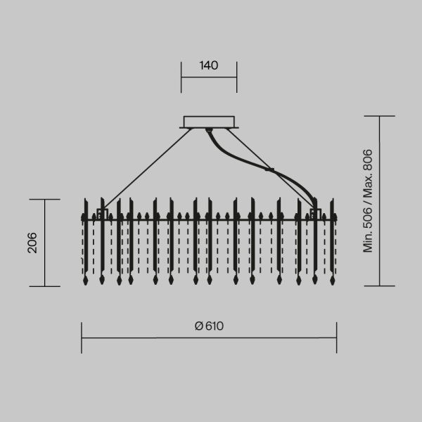 Подвесной светильник Maytoni MOD036PL-12N