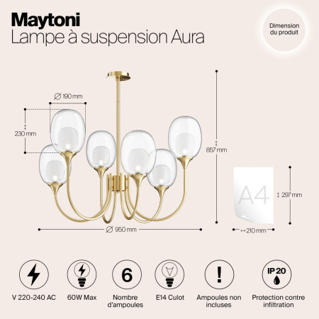 Подвесной светильник Maytoni MOD016PL-06BS