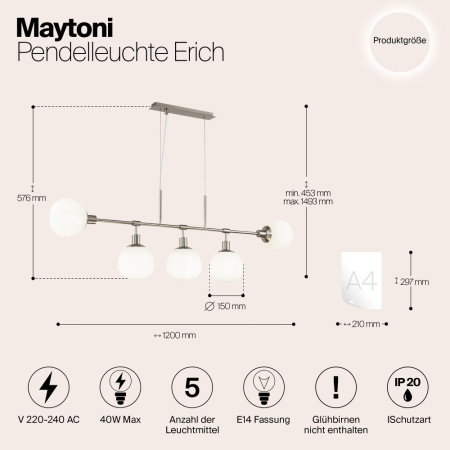 Подвесной светильник Maytoni MOD221-PL-05-N