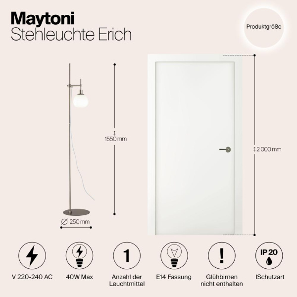 Напольный светильник (торшер) Maytoni MOD221-FL-01-N