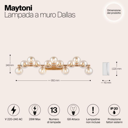 Настенный светильник (бра) Maytoni MOD547WL-13G