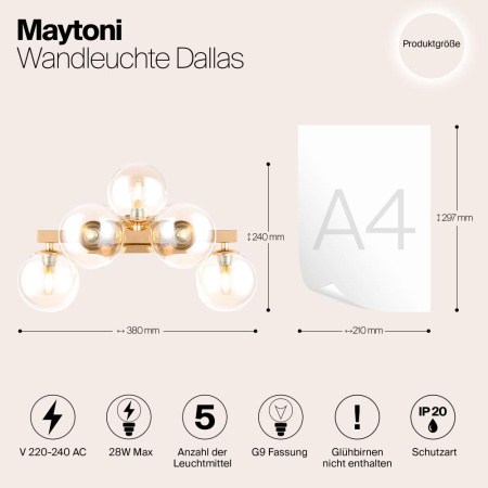 Настенный светильник (бра) Maytoni MOD547WL-05G