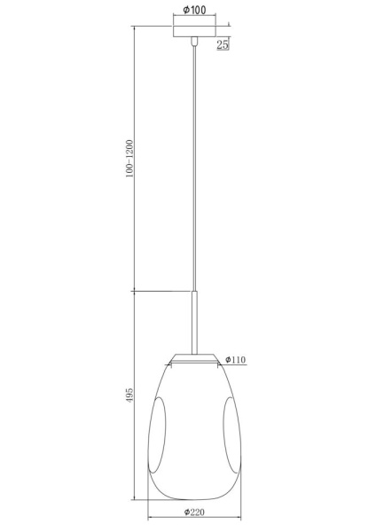 Подвесной светильник Maytoni P013PL-01G