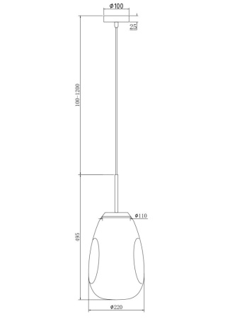 Подвесной светильник Maytoni P013PL-01G