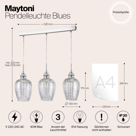 Подвесной светильник Maytoni MOD044-PL-03-N