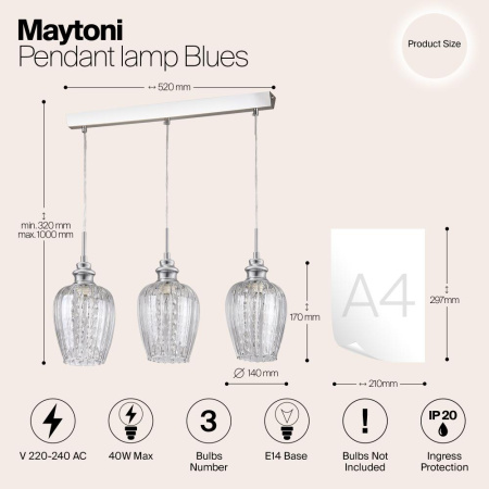 Подвесной светильник Maytoni MOD044-PL-03-N