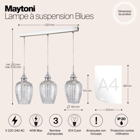 Подвесной светильник Maytoni MOD044-PL-03-N