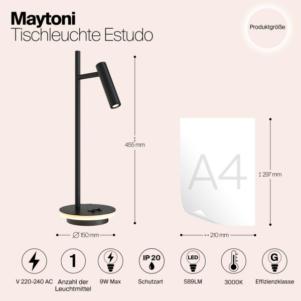 Настольный светильник Maytoni Z010TL-L8B3K