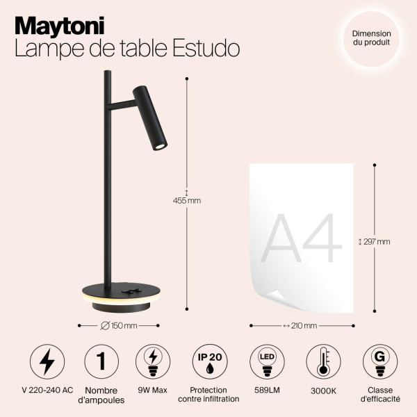 Настольный светильник Maytoni Z010TL-L8B3K