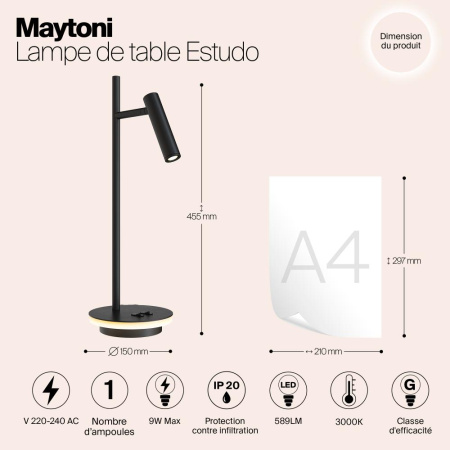 Настольный светильник Maytoni Z010TL-L8B3K