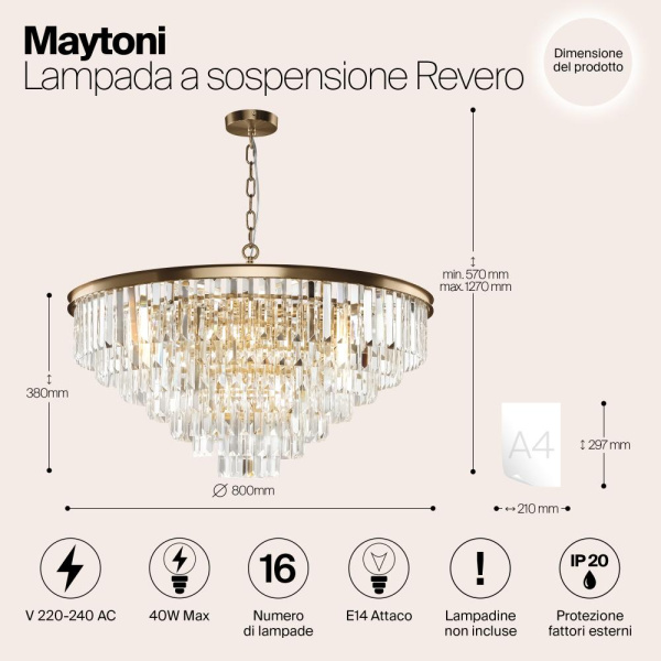 Подвесной светильник Maytoni MOD085PL-16BS