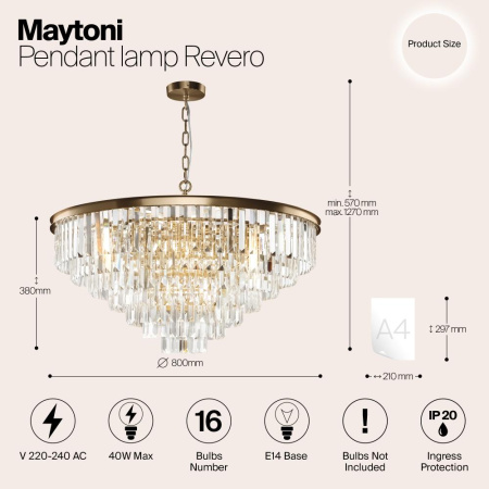 Подвесной светильник Maytoni MOD085PL-16BS