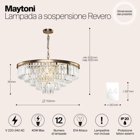 Подвесной светильник Maytoni MOD085PL-12BS