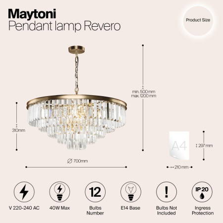 Подвесной светильник Maytoni MOD085PL-12BS