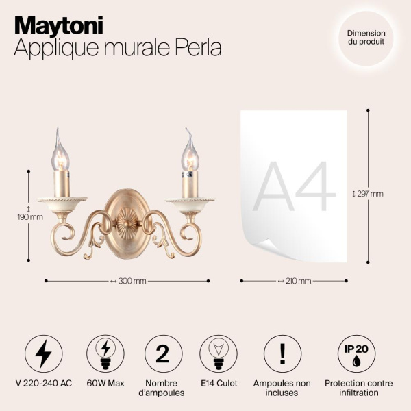 Настенный светильник (бра) Maytoni ARM337-02-R