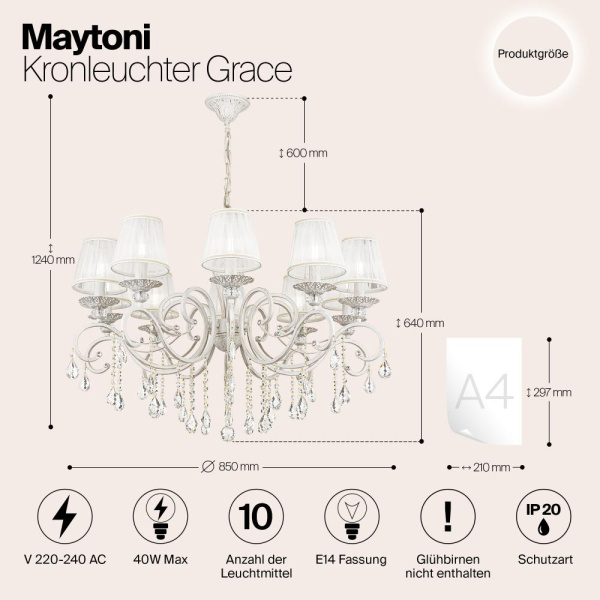 Люстра Maytoni ARM247-10-G