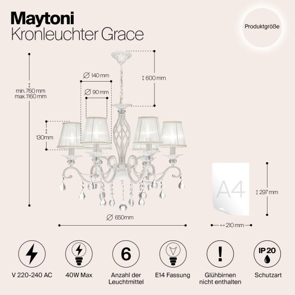 Люстра Maytoni ARM247-06-G