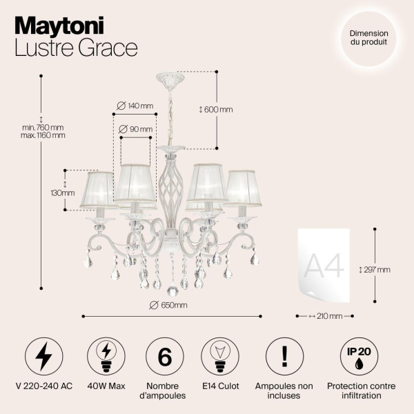 Люстра Maytoni ARM247-06-G