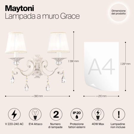 Настенный светильник (бра) Maytoni ARM247-02-G
