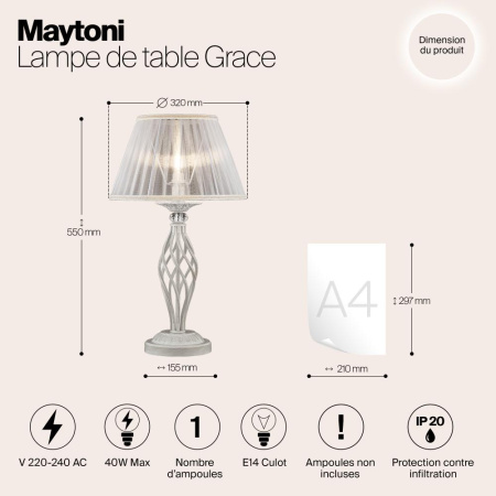 Настольный светильник Maytoni ARM247-00-G