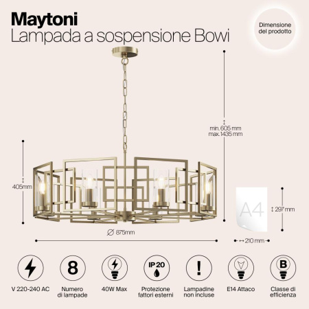 Подвесной светильник Maytoni H009PL-08G