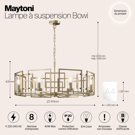 Подвесной светильник Maytoni H009PL-08G