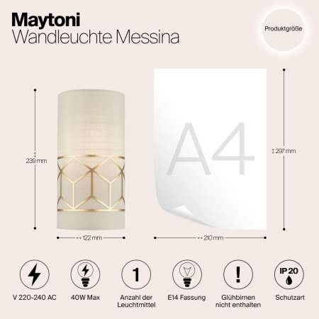 Настенный светильник (бра) Maytoni H223-WL-01-G
