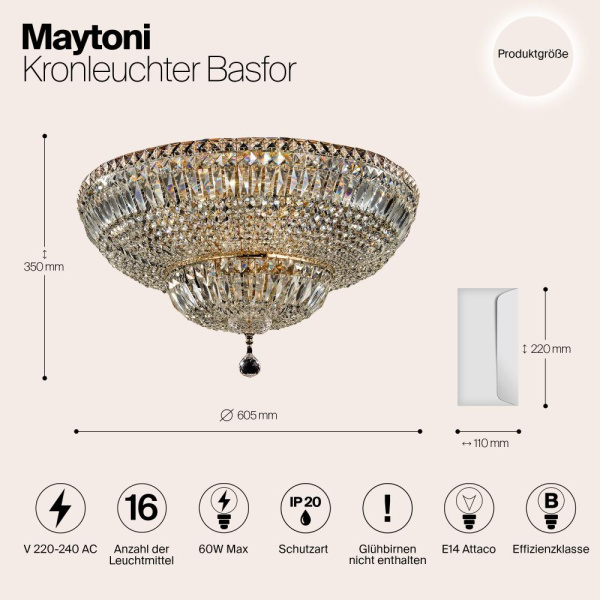 Люстра Maytoni DIA100-CL-16-G