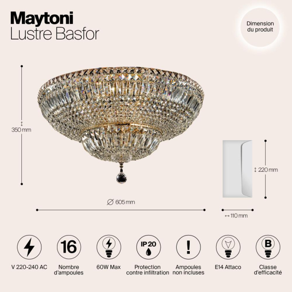 Люстра Maytoni DIA100-CL-16-G