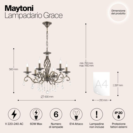 Люстра Maytoni RC247-PL-06-R