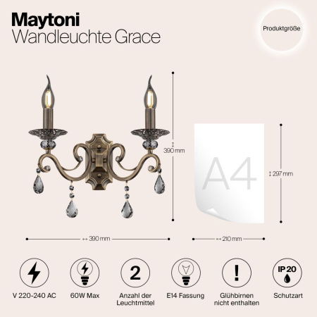 Настенный светильник (бра) Maytoni RC247-WL-02-R
