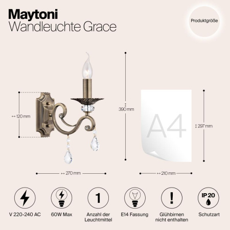 Настенный светильник (бра) Maytoni RC247-WL-01-R