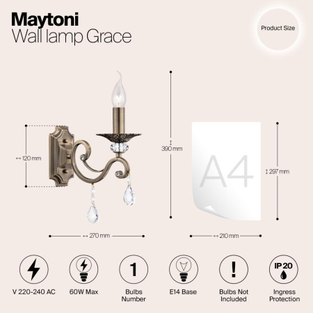 Настенный светильник (бра) Maytoni RC247-WL-01-R