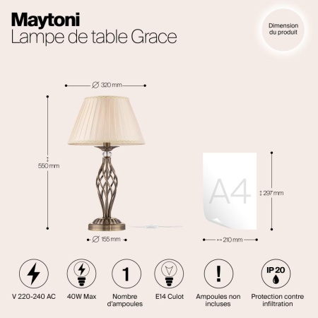 Настольный светильник Maytoni RC247-TL-01-R