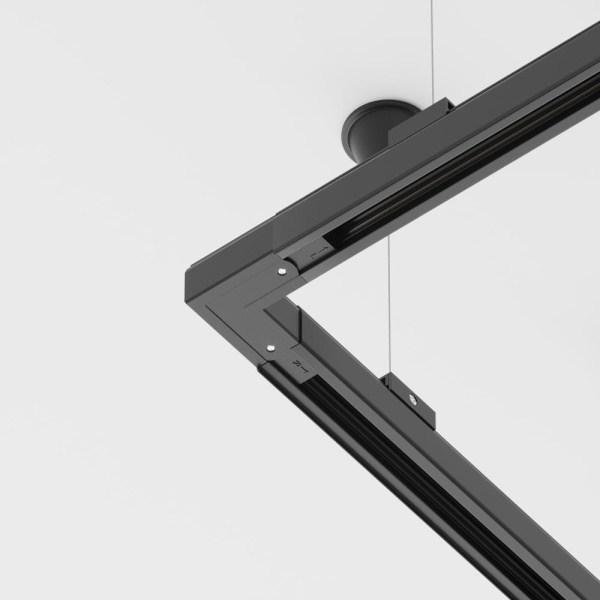 Коннектор угловой внешний Trinity черный