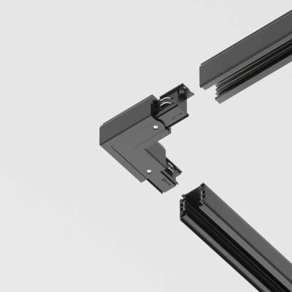 Коннектор угловой внешний Trinity черный