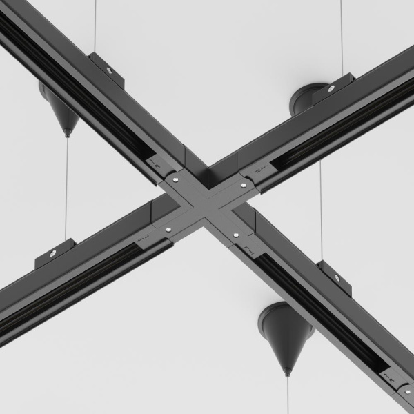 Коннектор Х-образный Trinity черный