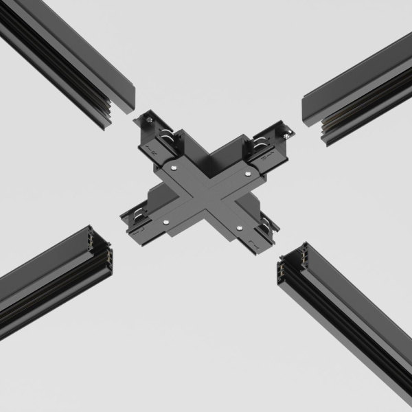 Коннектор Х-образный Trinity черный