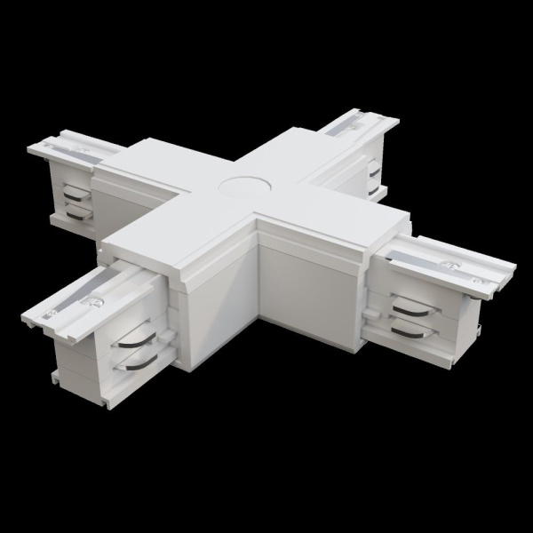 Коннектор Х-образный Trinity белый