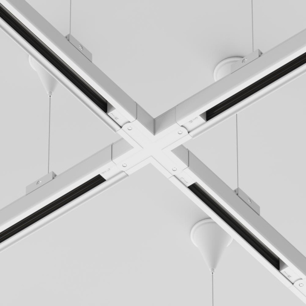 Коннектор Х-образный Trinity белый