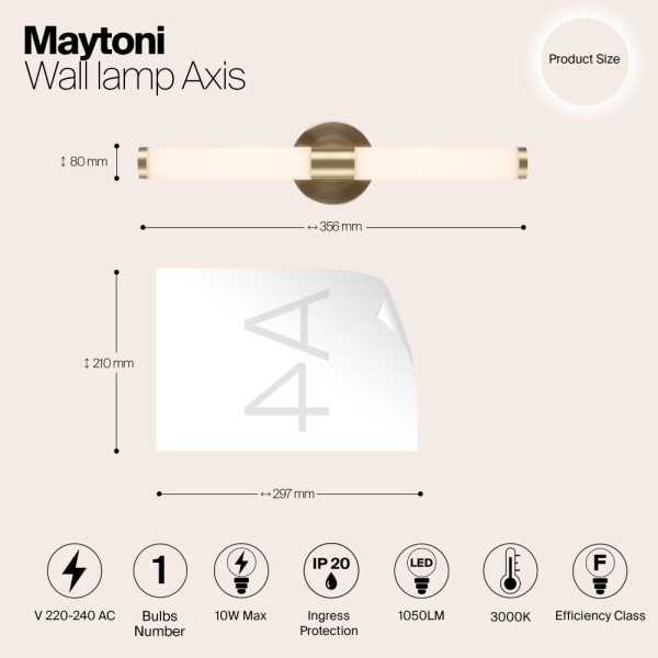 Настенный светильник (бра) Maytoni MOD106WL-L10G3K