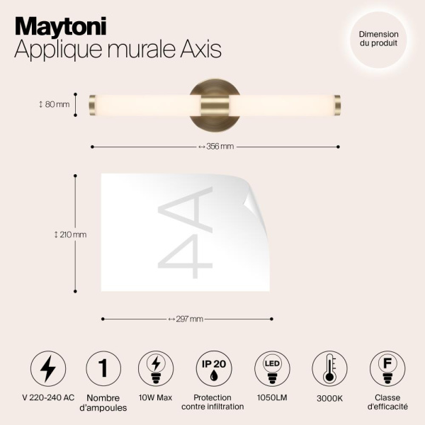 Настенный светильник (бра) Maytoni MOD106WL-L10G3K