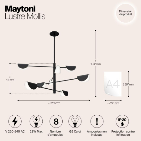 Люстра Maytoni MOD126PL-08B