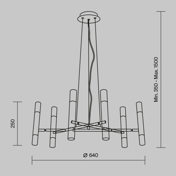 Подвесной светильник Maytoni MOD031PL-12B