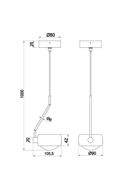 Подвесной светильник Technical MOD072PL-L8W3K