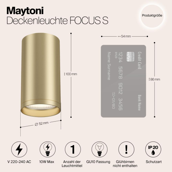 Потолочный светильник Technical C052CL-01MG