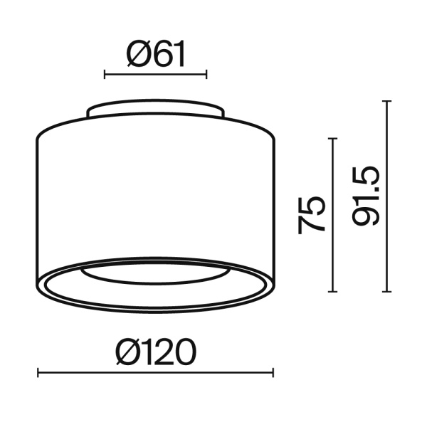 Потолочный светильник Technical C009CW-L16W