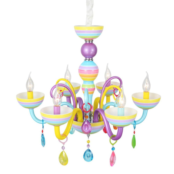 SL672.783.06 Люстра подвесная ST-Luce Разноцветный/Разноцветный E14 6*40W ORNATO